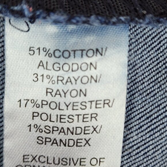 Democracy Jeans Womens 12 Blue AB Solution High Rise Skinny Denim 32x27 - Picture 9 of 10